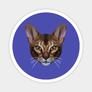 Abyssinian Cat Low Poly Art Magnet